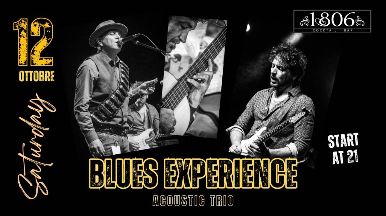 Blues experience acoustic trio 1806 cocktail bar Matera